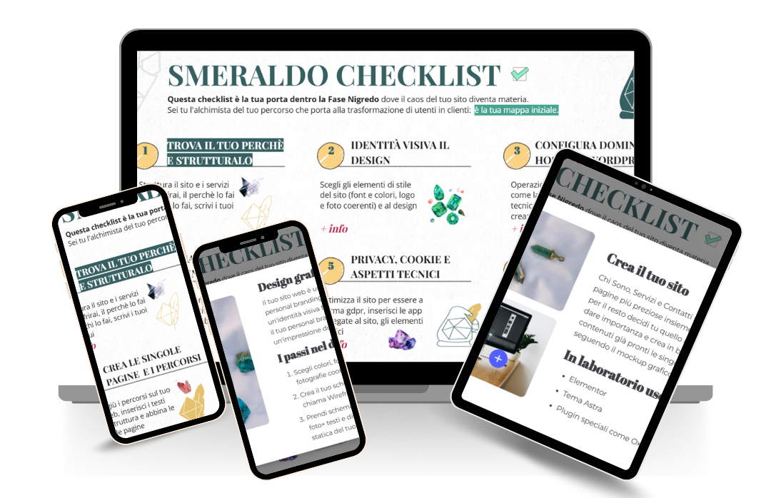restyling sito web in autonomia checklist